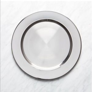 Crate & Barrel Stainless Steel Chargers Set of 6